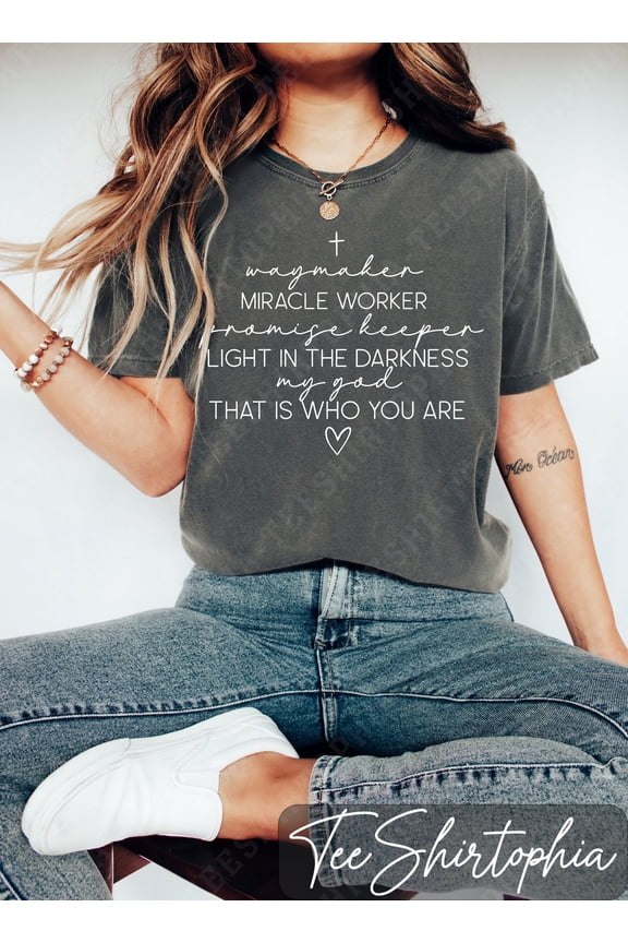 Waymaker Bible Verse Christian Religious T-Shirt All Size S-3XL