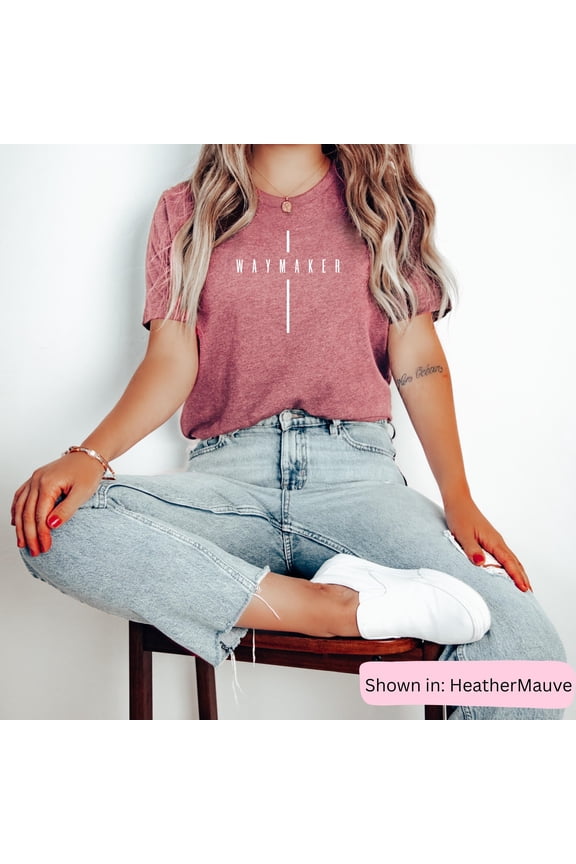 Waymaker Christian Tee Inspirational Faith TShirt Gift for Believers