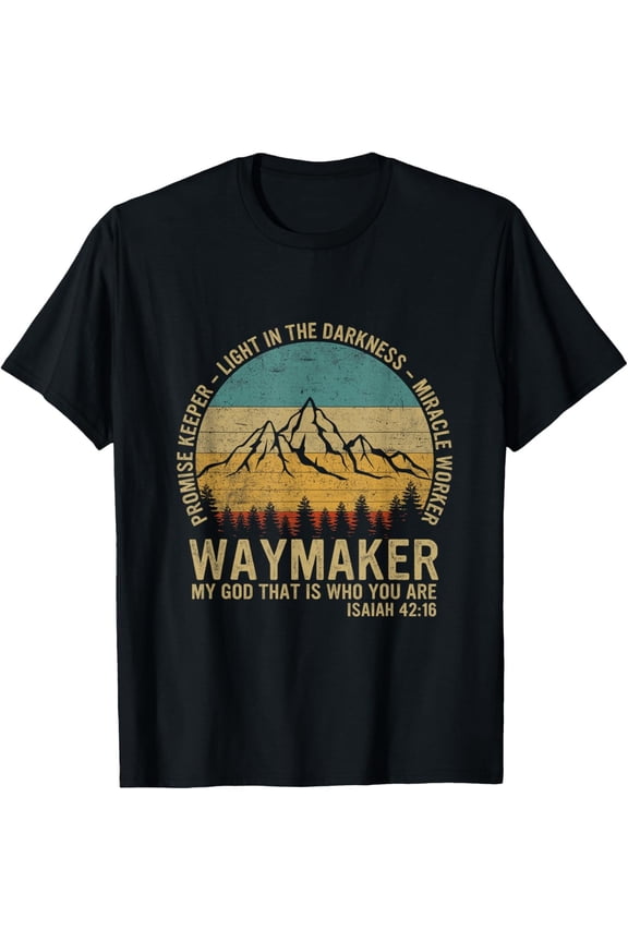 Waymaker Miracle Worker Promise Keeper Christian Vintage T-Shirt