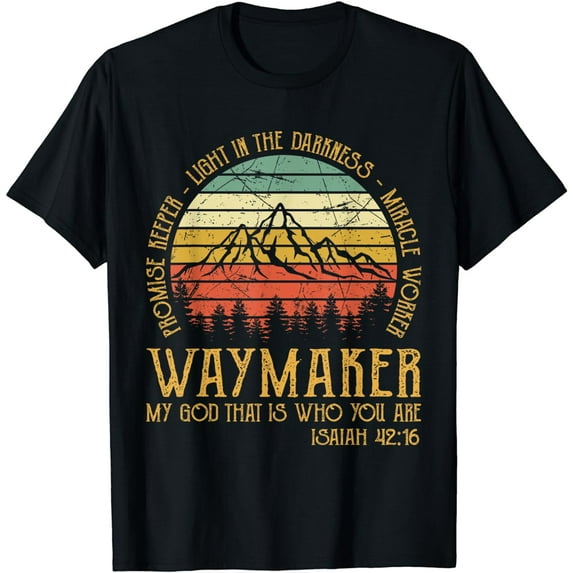Waymaker Miracle Worker Promise Keeper Tshirt Christian T-Shirt