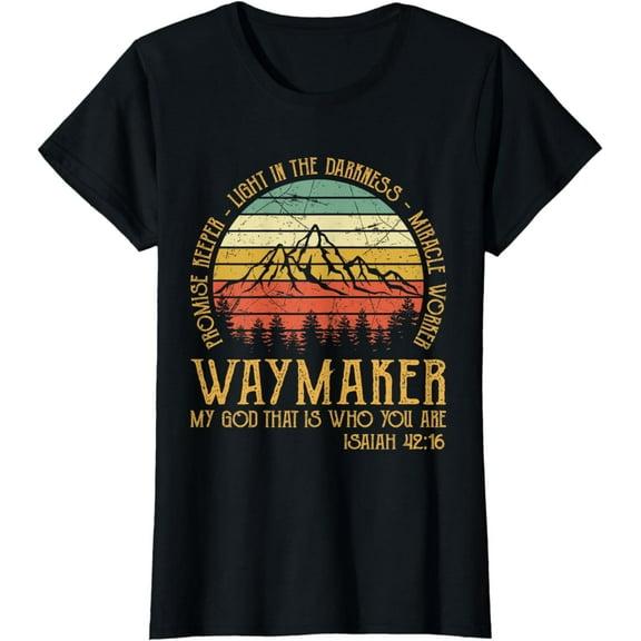 Waymaker Miracle Worker Promise Keeper Tshirt Christian T-Shirt