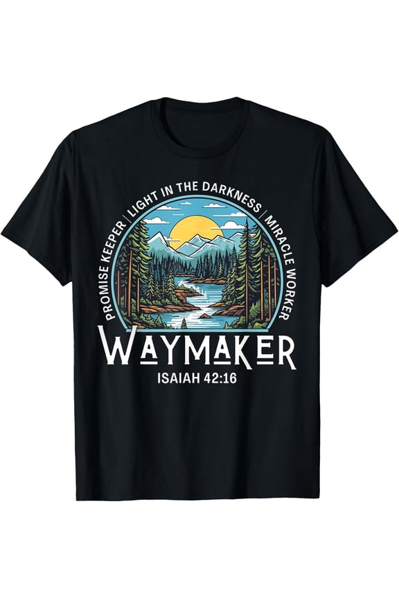 Waymaker Promise Keeper Miracle Worker Christian Bible Verse T-Shirt