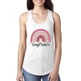 thumbnail image 1 of Waymaker Rainbow Inspirational/Christian Ladies Racerback Tank Top, White, Small, 1 of 5