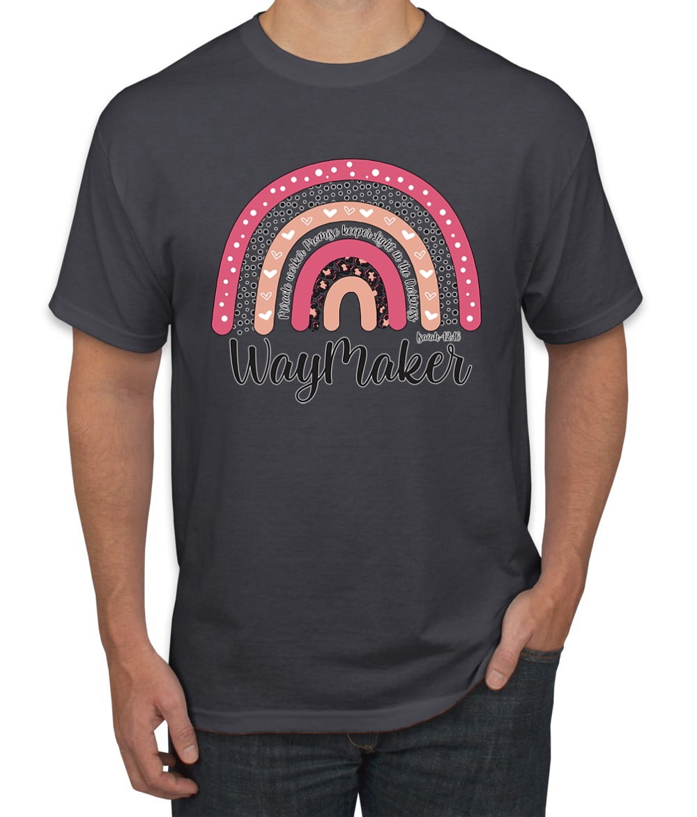 Waymaker Rainbow Inspirational/Christian Men's Graphic T-Shirt ...