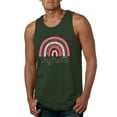 thumbnail image 1 of Waymaker Rainbow Inspirational/Christian Mens Graphic Tank Top, Forest Green, Large, 1 of 5