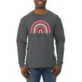 thumbnail image 1 of Waymaker Rainbow Inspirational/Christian Mens Long Sleeve Shirt, Charcoal, X-Large, 1 of 5