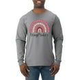 thumbnail image 1 of Waymaker Rainbow Inspirational/Christian Mens Long Sleeve Shirt, Heather Grey, Small, 1 of 5