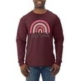 thumbnail image 1 of Waymaker Rainbow Inspirational/Christian Mens Long Sleeve Shirt, Maroon, XX-Large, 1 of 5