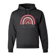 thumbnail image 1 of Waymaker Rainbow Inspirational/Christian Unisex Graphic Hoodie Sweatshirt, Heather Black, Small, 1 of 5