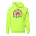 thumbnail image 1 of Waymaker Rainbow Inspirational/Christian Unisex Graphic Hoodie Sweatshirt, Safety Green, Large, 1 of 5
