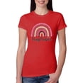 thumbnail image 1 of Waymaker Rainbow Inspirational/Christian Womens Slim Fit Junior Tee, Red, Large, 1 of 5