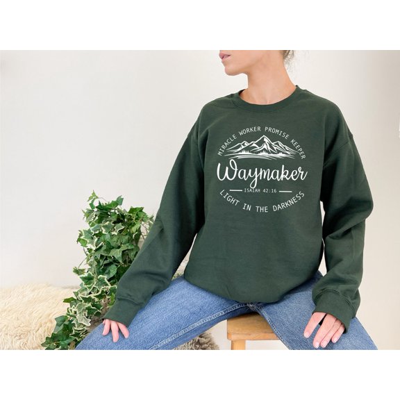 Waymaker Sweatshirt, Faith Sweatshirt, Christian Sweatshirt, Jesus Sweatshirt, Bible Verse, Faith Shirt, Christian Gift, Christian Hoodie