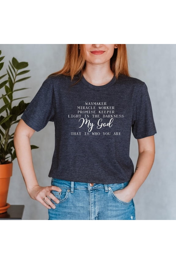 Waymaker Tshirt, Miracle Worker Light in the Darkness T-Shirt, Promise Keeper Thirt, Religious Gift Shirt, New Year Gift, Church shirt Tshirt All Size S-5XL