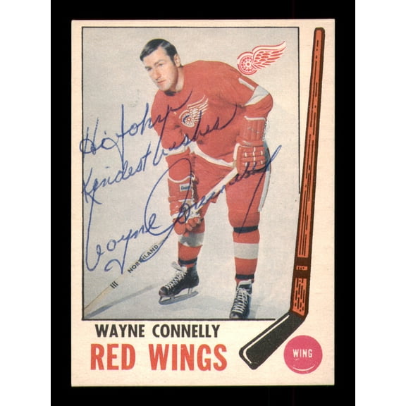 Wayne Connelly Autographed 1969-70 O-Pee-Chee Card #60 Detroit Red Wings SKU #251204