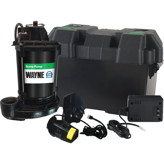 Wayne ESP25 Upgraded 12-Volt Battery Backup System, Black