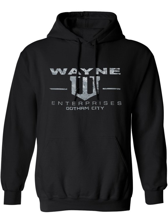 Wayne Enterprises Hoodie Metallic Silver Print