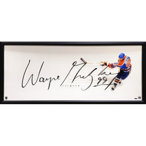 Wayne Gretzky Autographed Framed 20x46 "The Show" Poster Photo Edmonton Oilers "99" UDA Holo #BAM20025