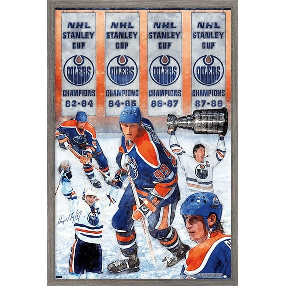Wayne Gretzky - Banners Wall Poster, 14.725" x 22.375", Framed
