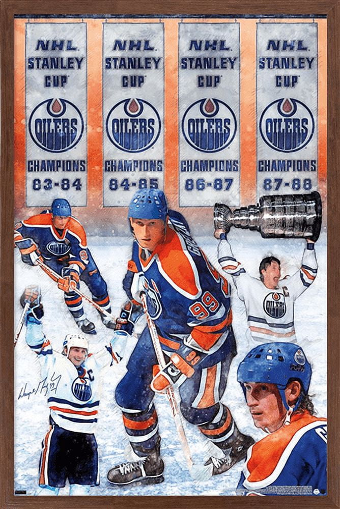 Wayne Gretzky - Banners Wall Poster, 22.375" x 34", Framed