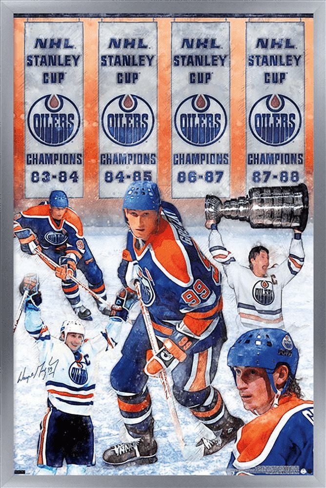 Wayne Gretzky - Banners Wall Poster, 22.375" x 34", Framed