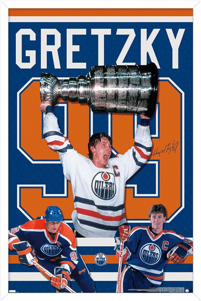 Wayne Gretzky - Jersey Wall Poster, 14.725" x 22.375", Framed