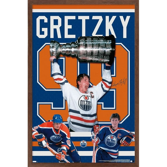 Wayne Gretzky - Jersey Wall Poster, 22.375" x 34", Framed