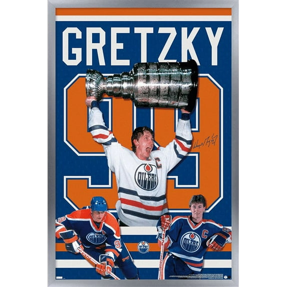 Wayne Gretzky - Jersey Wall Poster, 22.375" x 34", Framed