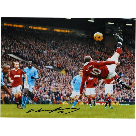 Wayne Rooney Manchester United Autographed 12" x 16" Bicycle Kick Photograph - Fanatics Authentic Certified