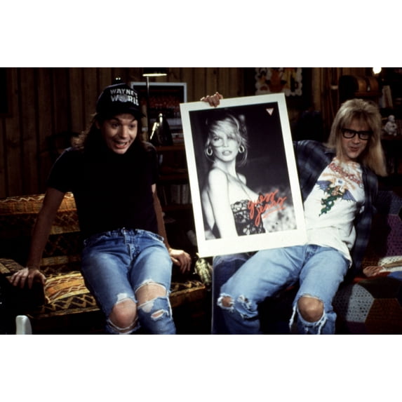 Wayne'S World, Mike Myers, Dana Carvey, 1992, Picture Of Claudia Schiffer Photo Print (10 x 8)