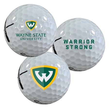 Wayne State University Warriors Logo Edition Officially Licensed NCAA Taylormade Distance+ Golf Balls 12-Pack (Dozen)