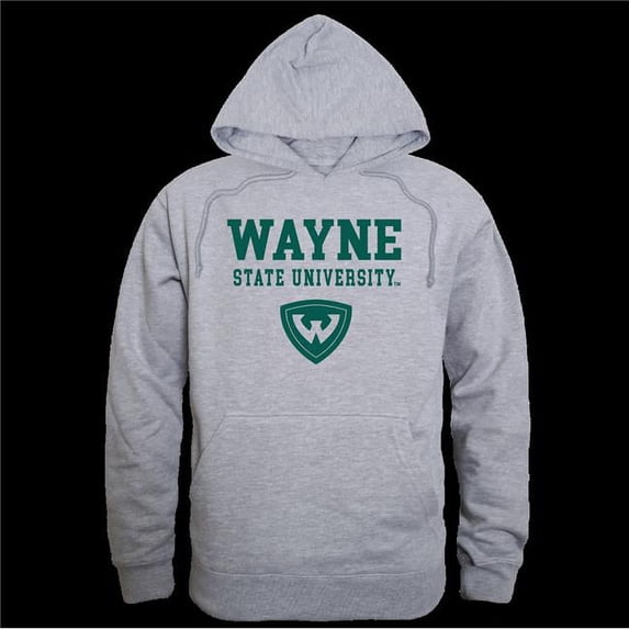 Wayne State University Warriors Seal Hoodie, Heather Grey - Extra Large