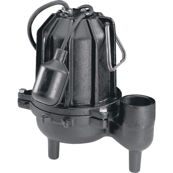 Wayne Sewage Pump WCS50T With Tether Float Switch - Cast Iron, 0.5 HP, 120 V, 167 GPM