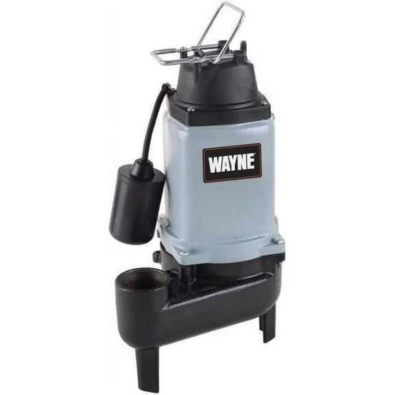 Wayne Sewage Pump WCS50T With Tether Float Switch - Cast Iron, 0.5 HP, 120 V, 167 GPM