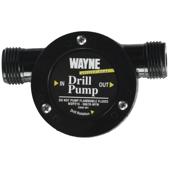 Wayne WDP21S Light Duty Drill Pump with Suction Discharge, 3/4