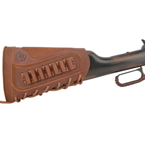 Wayne's Dog Cow Hide Leather Shotgun Rifle Buttstock Cover 12GA 16GA 20GA .308 .22LR .357 .30-30 .45-70 .44mag Right Handed