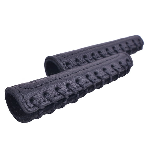 Wayne's Dog Cowhide Leather Motorcycle Brake Clutch Covers Biker Handle Lever Covers