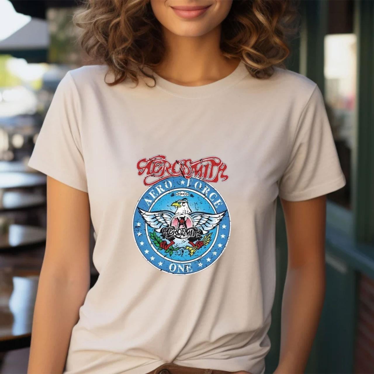 Wayne s World Garth Algar Aerosmith Force One Vintage Men s Short Sleeve T Shirt New Walmart