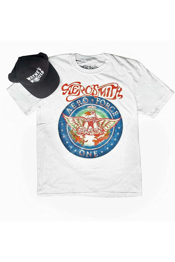 Wayne's World by Art Box Graphic Halloween Cosplay Costume Set (Shirt & Hat)