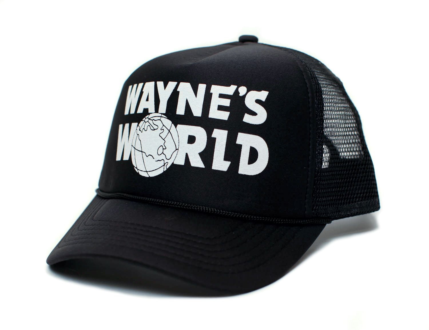 Wayne's World Waynes Custom Unisex Adult Truckers Hat Cap Black Solid — free download