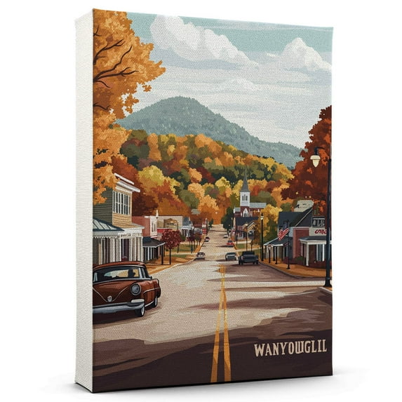 Waynesville Travel Canvas, North Carolina Canvas Print,Waynesville Canvas Wall Art,North Carolina Travel Wall Art, Travel Print, Travel Gift -103AZ1483