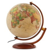 Waypoint Geographic Andorra Illuminated Globe, 12" Antique-Style World Globe, Up-to-Date Globe, Multidirectional View, Reference Globe, For Home and Office Decor