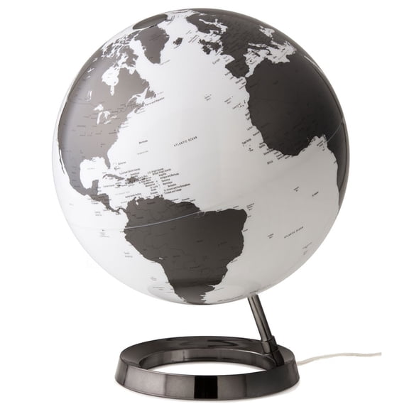 Waypoint Geographic Light & Color Charcoal 12-inch Illuminated Desktop Globe - 12"x12"x15"