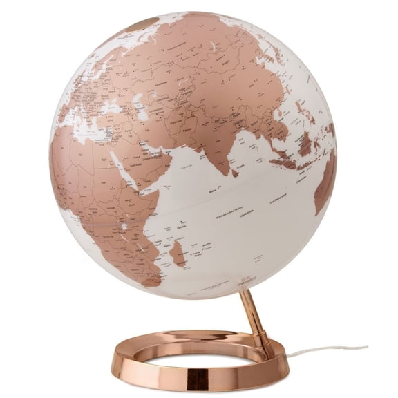 Waypoint Geographic Light & Color Copper 12-inch Illuminated Desktop Globe - 12"x12"x15"