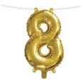 thumbnail image 1 of Ways to Celebrate Air-Filled Balloon, Number 8, Golden, 16 inches, 1 count, 1 of 2