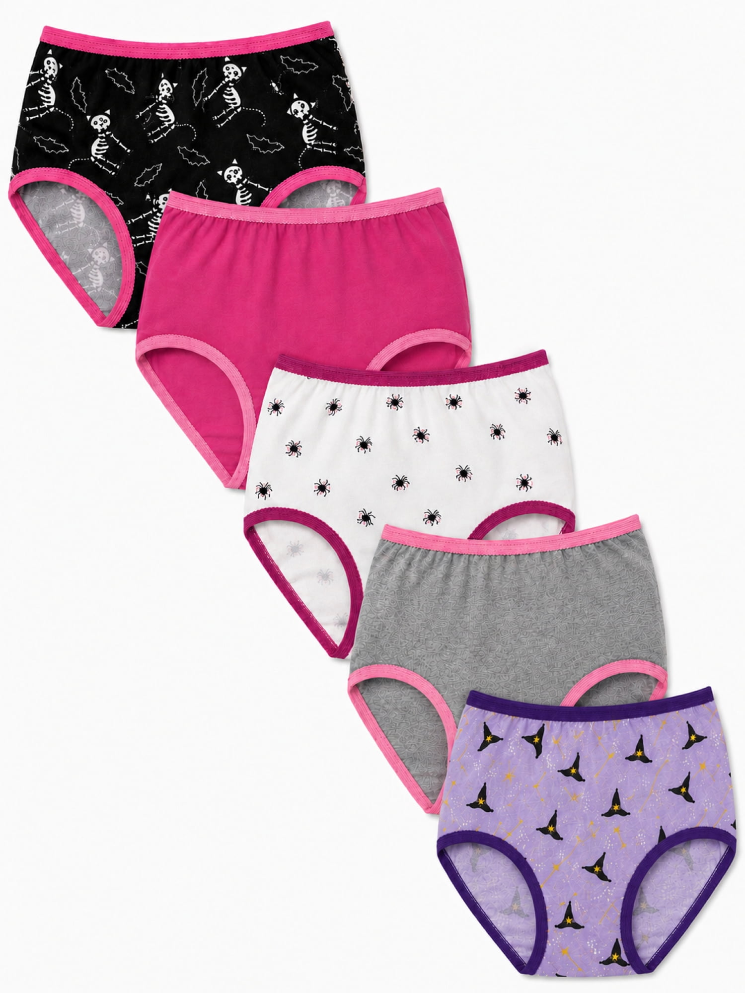 Ways to Celebrate Girls Halloween Underwear, 5-pack Briefs, Sizes 4-28