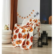Ways to Celebrate Cozy Plush Jackolantern Print Throw Blanket 50"x 60", All Ages