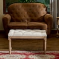 thumbnail image 1 of Wayshire Upholstered Entryway Bench with Cushion Seat 18.5"H for Living Room Bedroom Dining Room, 1 of 15