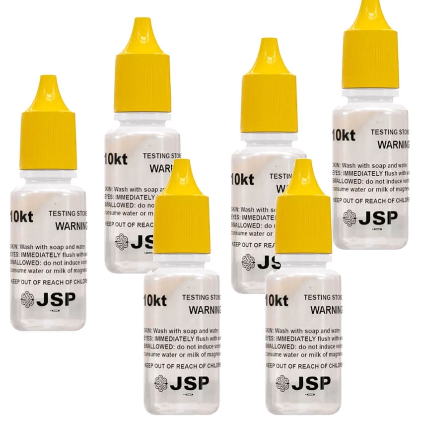 Waytest 6 10K Gold Test Liquid Kit Jewelry Metal Tester for Precious Metals