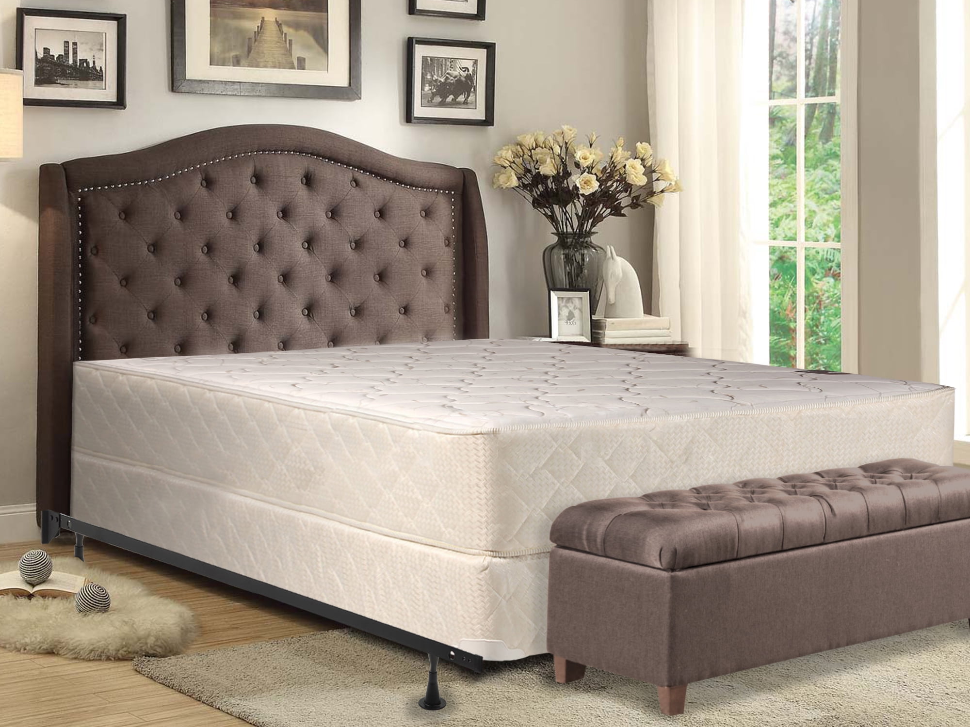 Wayton, 10Inch medium plush Tight top Innerspring Mattress And 8Inch