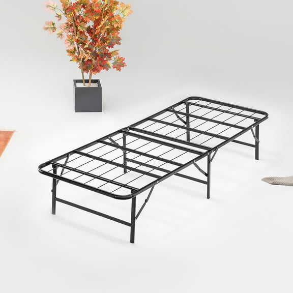 Wayton, 14" Metal Mattress Platform Bed Frame Foundation with Steel Slats(No Box Spring Needed), Twin
